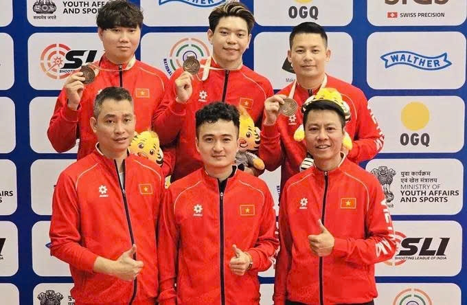 Silver for men’s 25m centrefire pistol team at Asian Rifle/Pistol Championship